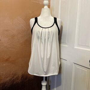 #77 BODY BY SIMPLY NOELLE WHITE PERFORMANCE TANK XXL NWT